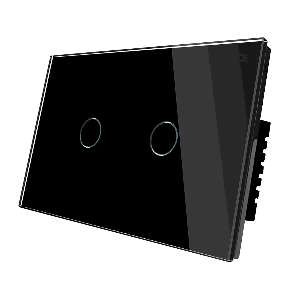 TIC13-INTERRUPTOR DOBLE SMART HOME BLACK TOUCH WIFI.webp