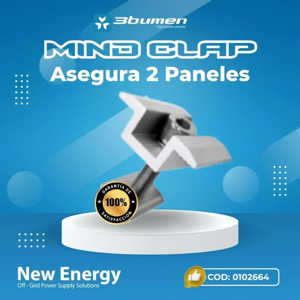 Abrazadera Intermedia 50 mm Para Panel Solar 3BUM 01-02664.webp