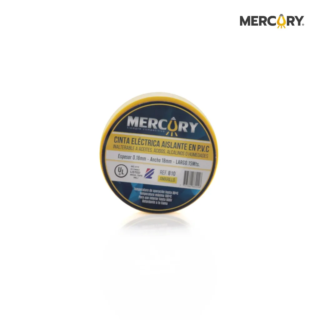 ECA11_CINTA_AISLANTE_15M_AMARILLO_MERCURY_CERTIFICACION_UL_1.webp