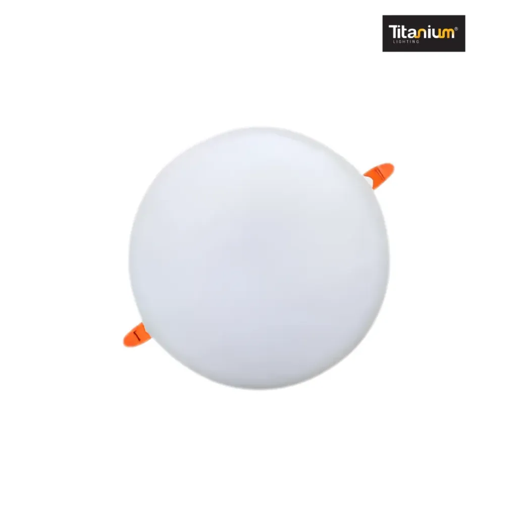 [TTA82] Panel LED Frameless Titanium 18W Blanco Redondo Incrustar 6500K - TTA82
