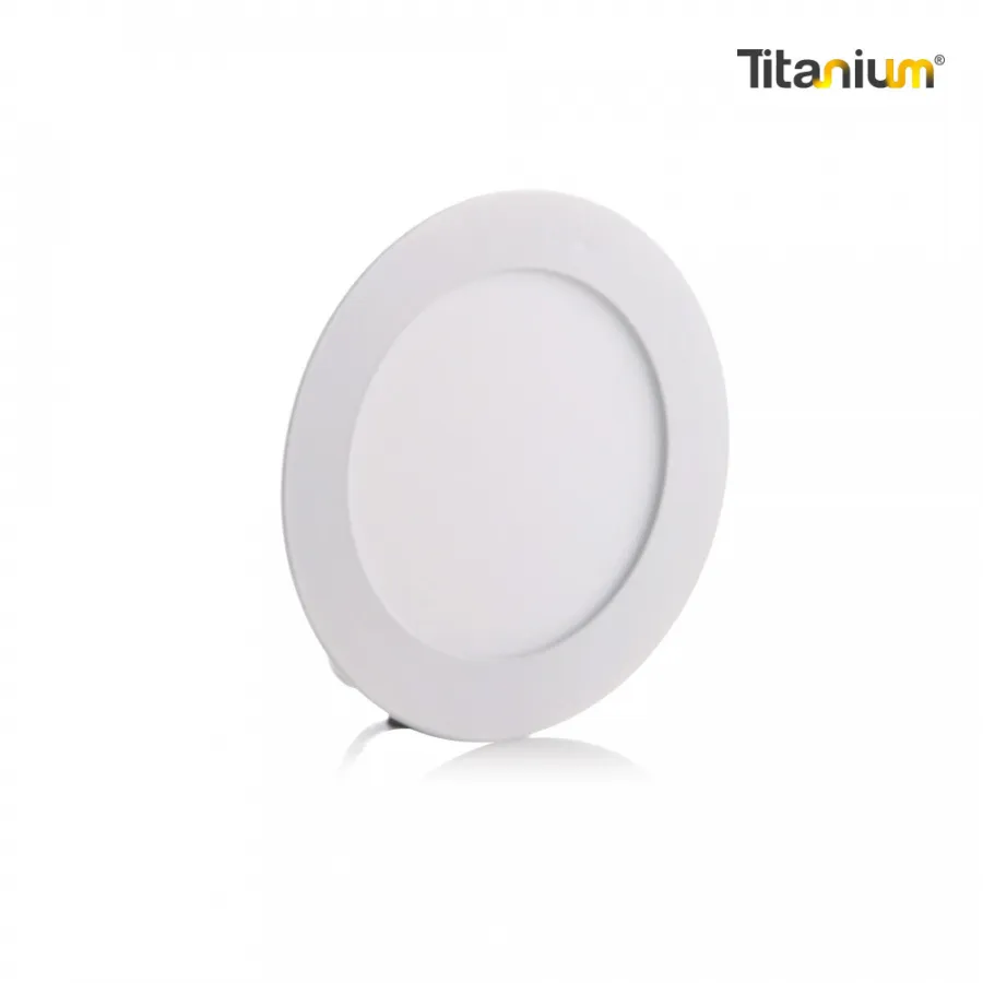 Panel LED Titanium 6W 4" 6500K Redonda Incrustar - TTA03