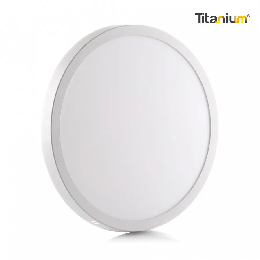 [TTA24] Panel LED Titanium Sobreponer Redonda 24W 10" 6500K - TTA24