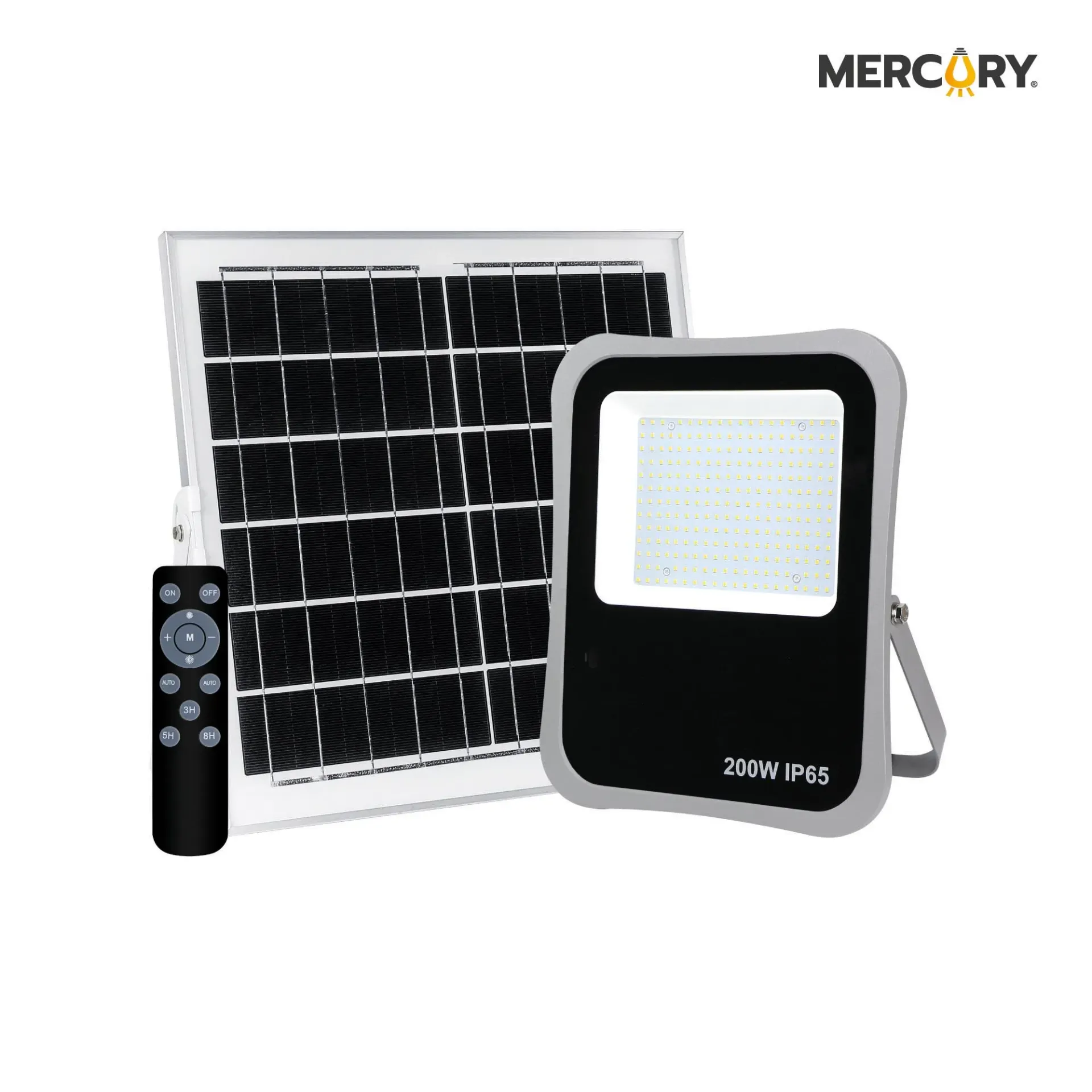 Reflector led solar/tableta 200w rgb/ip65 con panel Mercury Promax - isl50