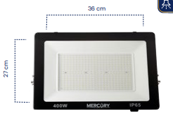 [IRL67] Reflector led tipo tableta 400w 6500k - luz blanca Mercury Promax - irl67