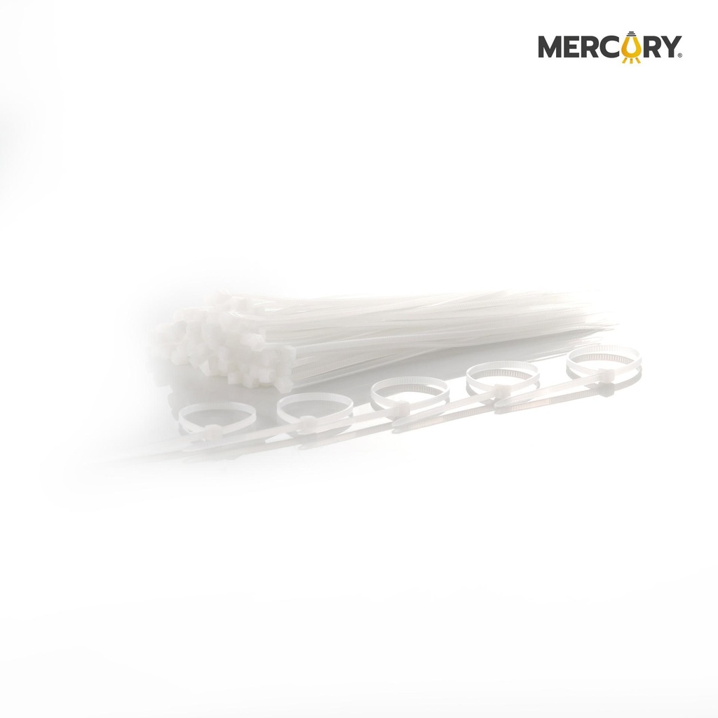 [EMP13] Correas de Amarre en Nylon 15 Cm X 3.6 Mm Blanco Bolsa de 100 - Mercury Promax EMP13