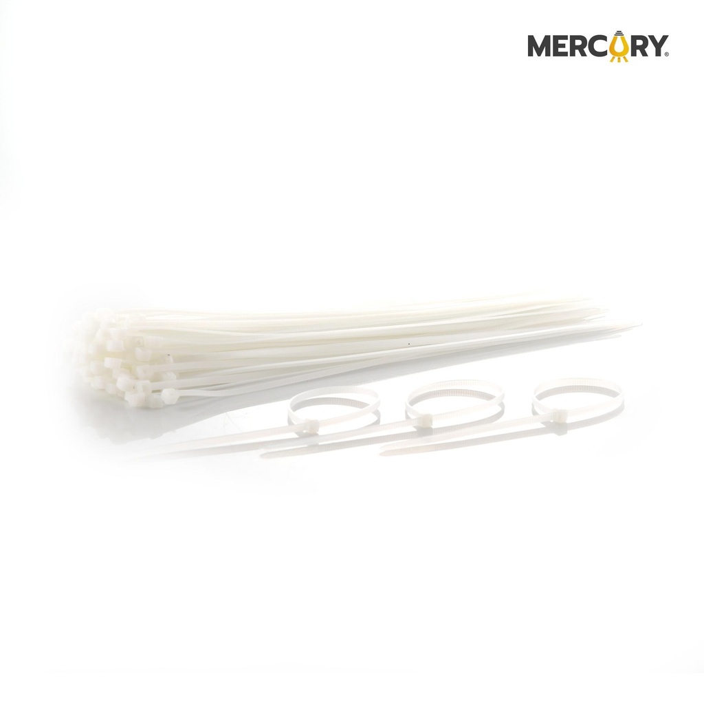 [EMP15] Correas de Amarre en Nylon 20 Cm X 4 Mm Blanco X 100 Unidades - Mercury Promax EMP15