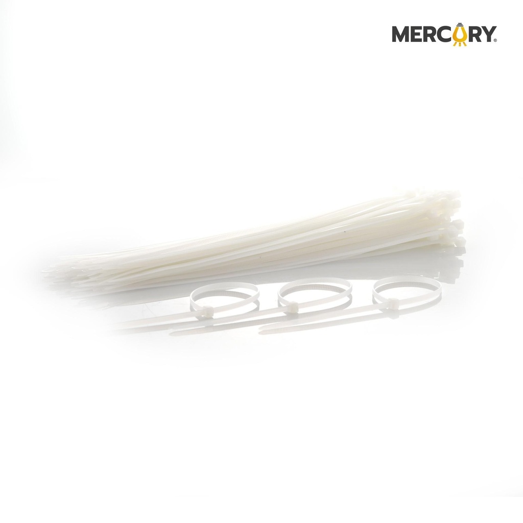 [EMP18] Correas de Amarre en Nylon 30 Cm X 5 Mm Blanco X Unidad - Mercury Promax EMP18