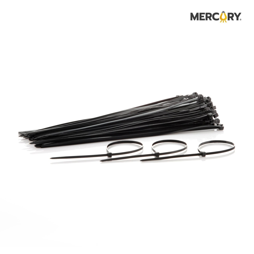 Correas de Amarre en Nylon 30 Cm X 5 Mm Negro X Unidad - Mercury Promax EMP19