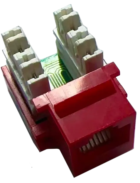 Jack cat 6 rojo Titanium - eca139