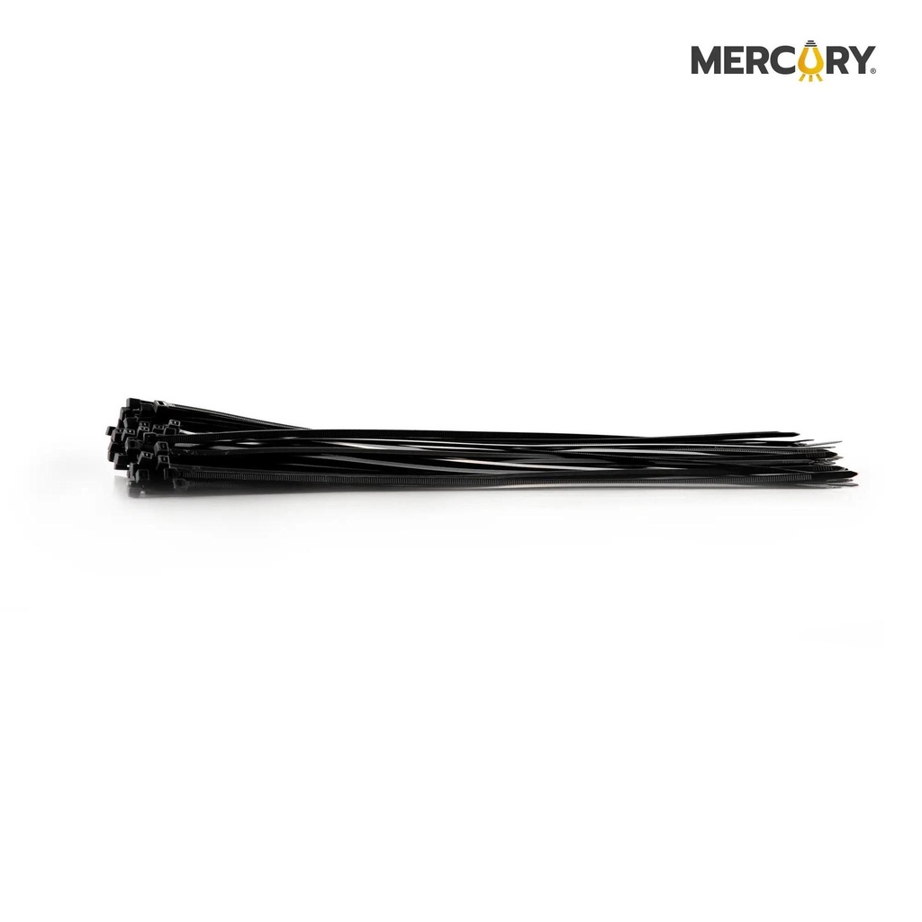 Correas de Amarre en Nylon 40 Cm X 5 Mm Negro X 100 Unidades - Mercury Promax EMP21