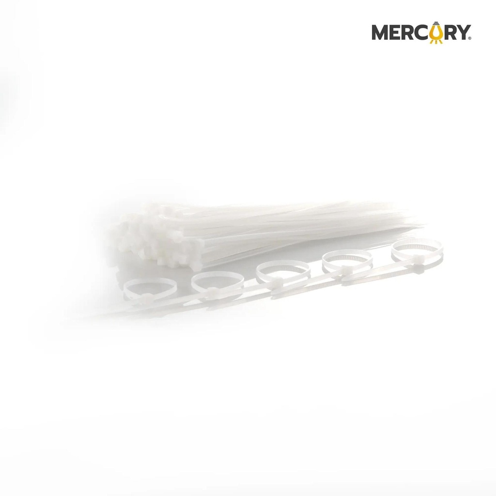 [EMP13x100] Correas de amarre en nylon 15cm x 3.6mm blanco x 100 unidades Mercury Promax - emp13x100