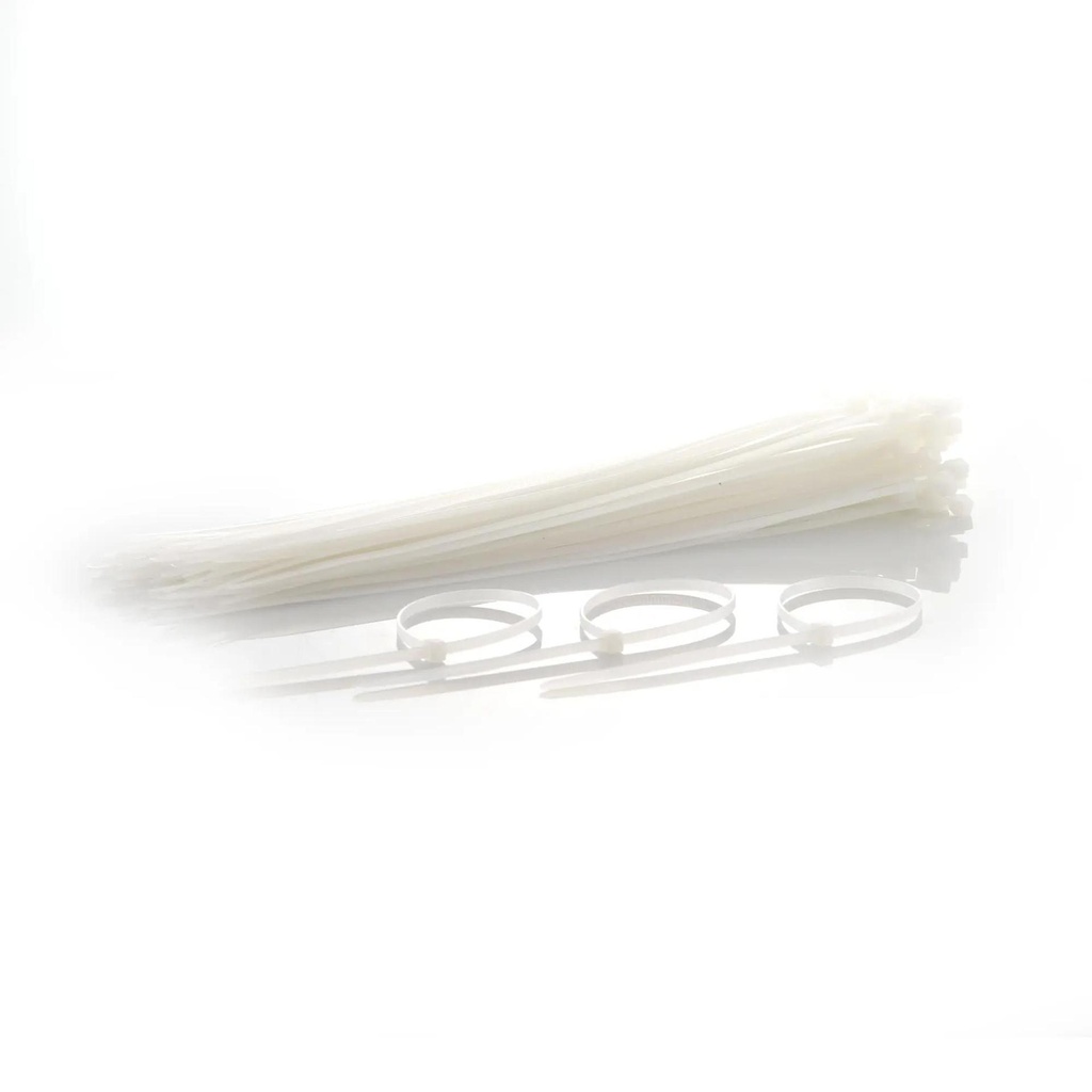 [EMP20x100] Correas de amarre en nylon 40cm x 5mm blanco x 100 unidades Mercury Promax - emp20x100