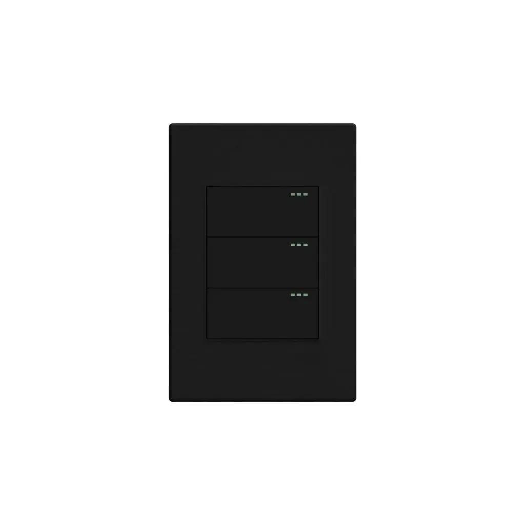 [ETI163] Interruptor Triple Conmutable Negro Mate - Mercury Promax ETI163