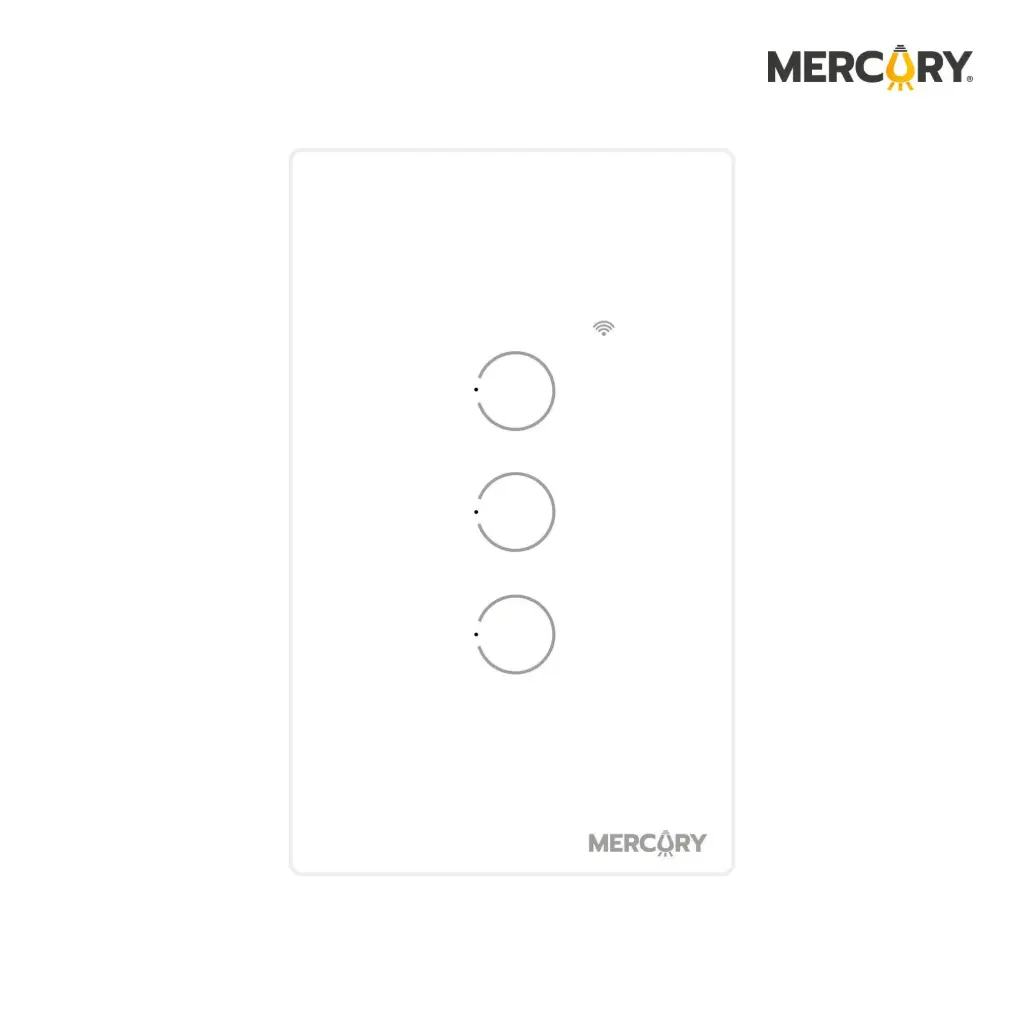 [TIC05] Interruptor Triple Smart Home Touch Negro WIFI - Mercury Promax TIC05