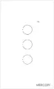 INTERRUPTOR TRIPLE SMART HOME TOUCH WHITE WIFI MERCURY PROMAX - TIC05