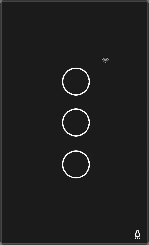 INTERRUPTOR TRIPLE SMART HOME BLACK TOUCH WIFI MERCURY PROMAX - TIC14