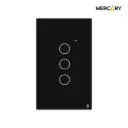 Interruptor Triple Smart Home Negro Touch WIFI - Mercury Promax TIC14