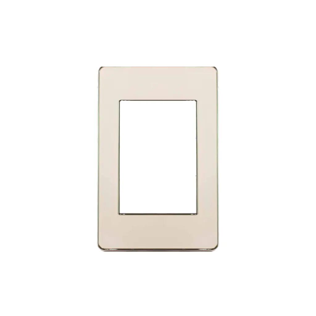 [MT-02ABC] Tapa Blanco Borde Cromado Cuadrada Miletto Linea Pollux MT-02ABC