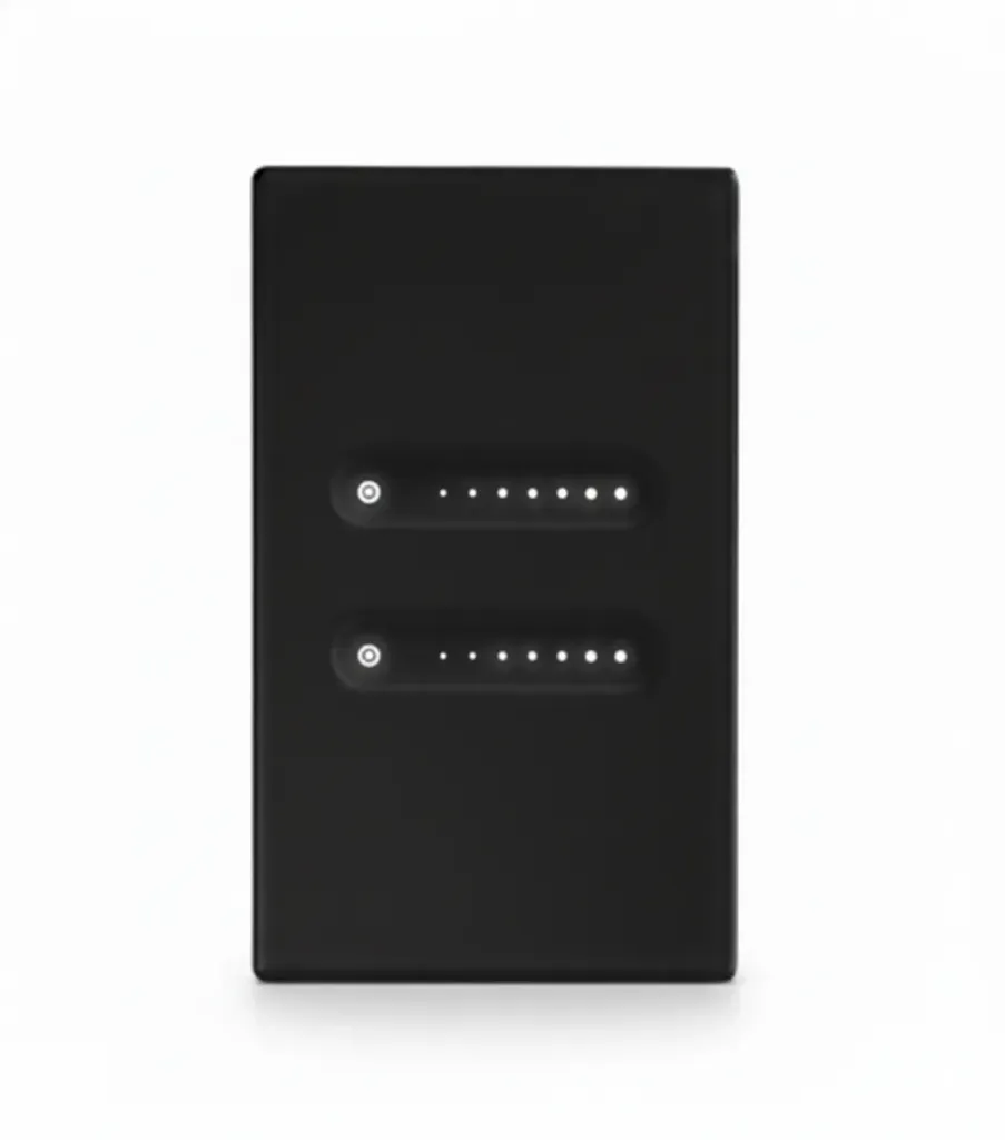 [MT-IWDT2N] Interruptor Dimerizable Inteligente Doble Negro Miletto Mt-IWDT2N