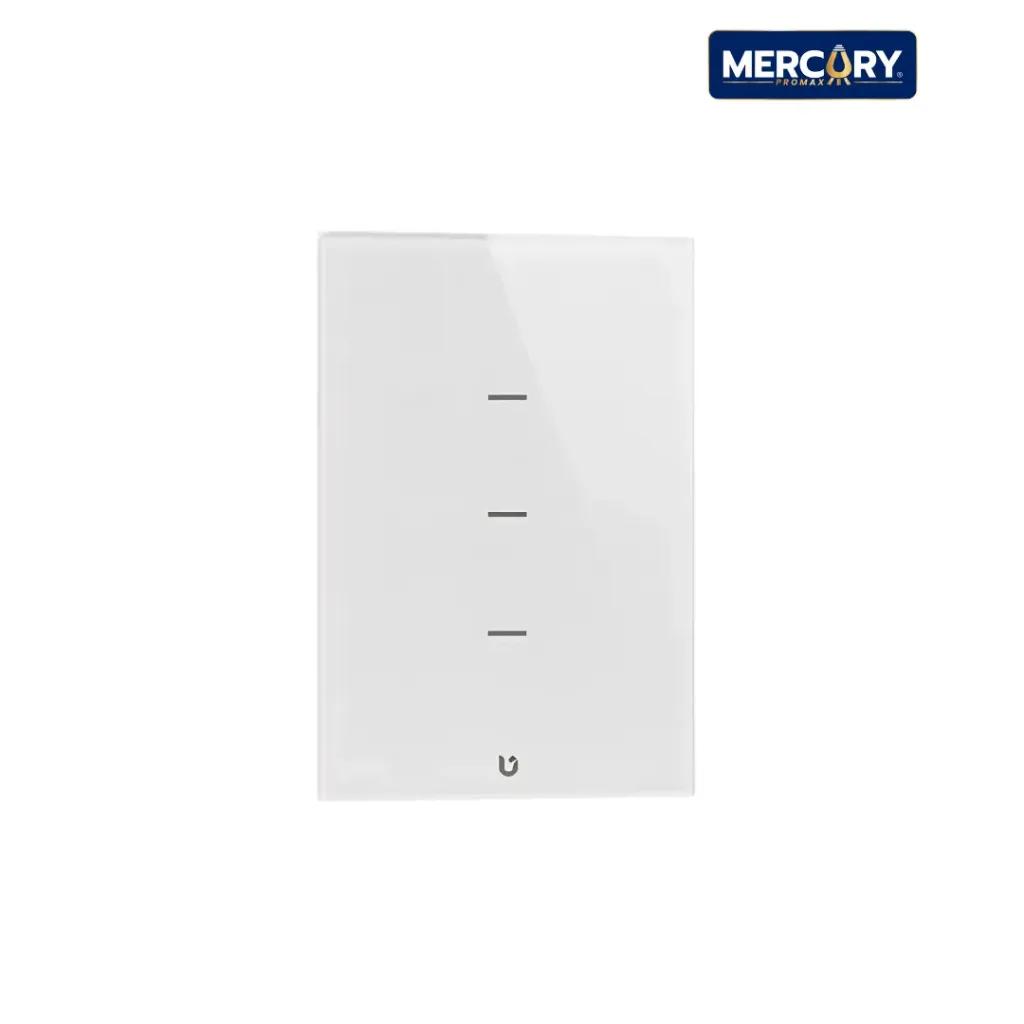 [TIC50] Interruptor Triple Smart Home Touch Blanco WIFI GEN2 - Mercury Promax TIC50
