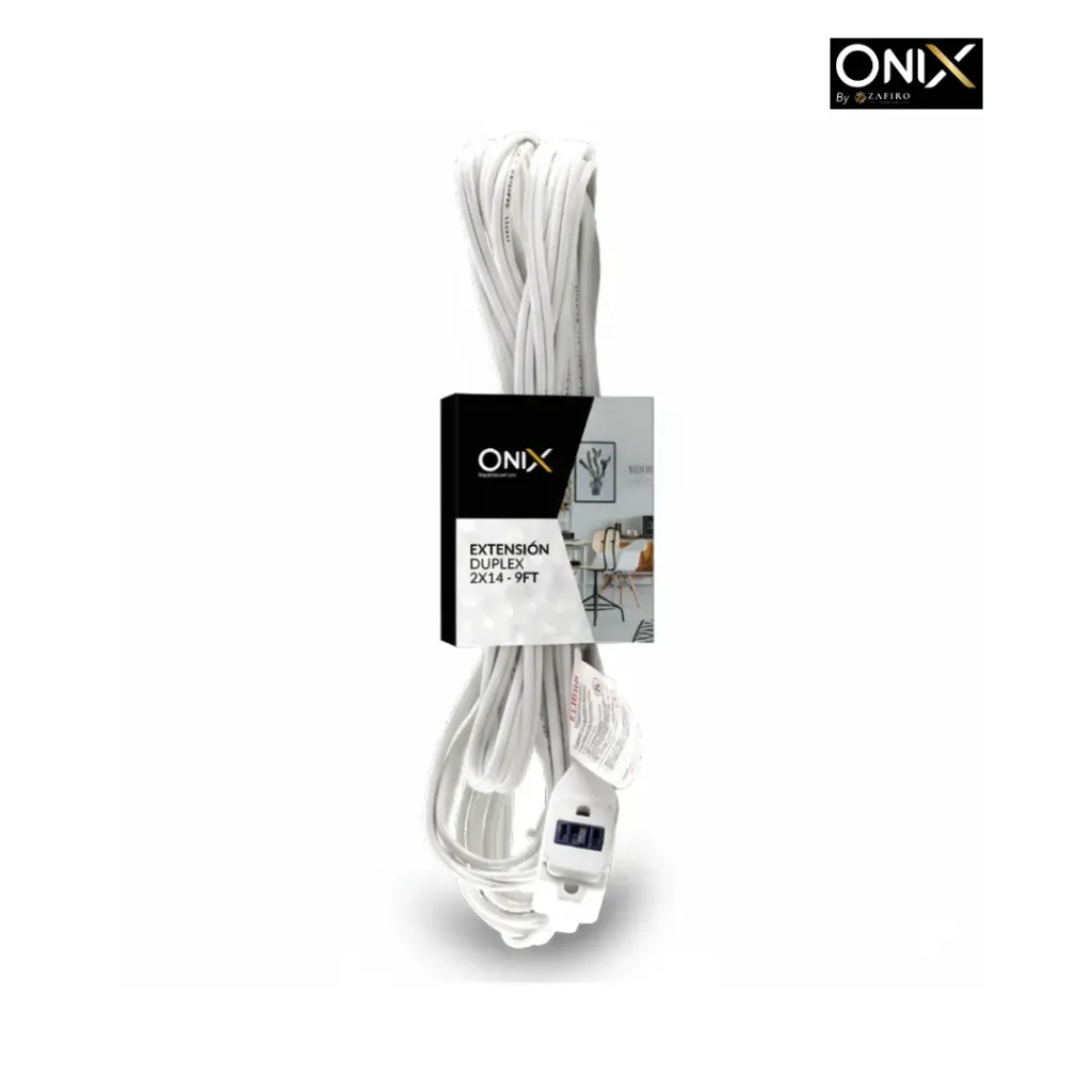 [ZFR605] Extension Duplex Onix 2x14 6FT (1.8 M) Blanco/Interior - ZFR605