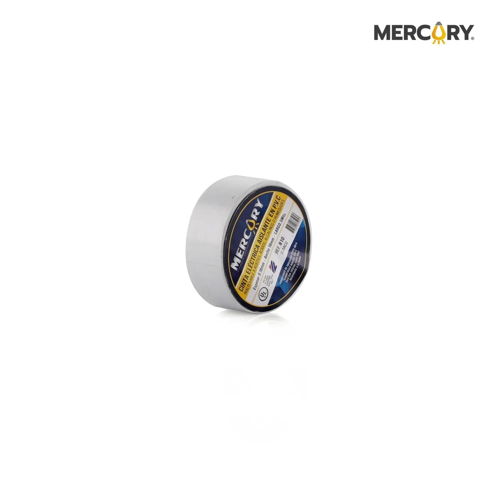 [ECA19] Cinta Aislante 5 M Blanco Certificacion UL - Mercury ECA19
