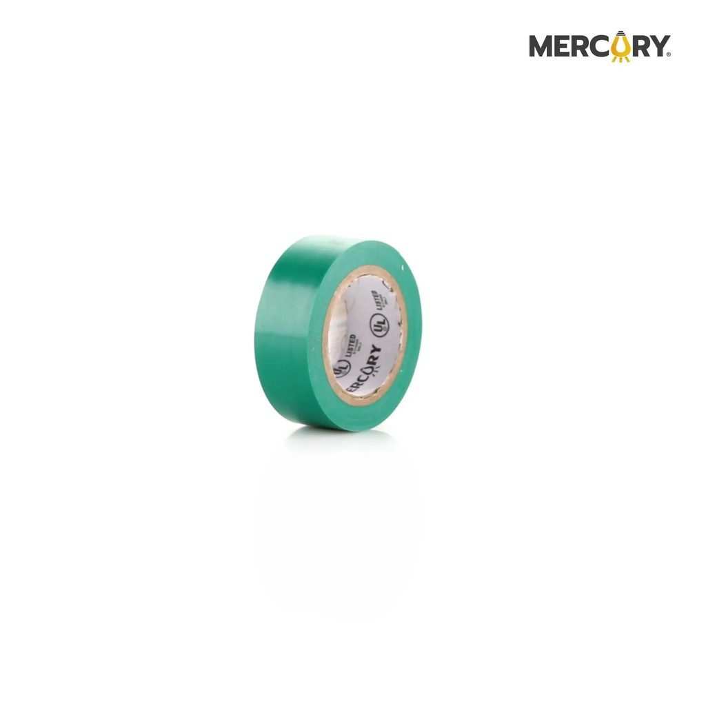 Cinta aislante 5m verde Mercury certificacion ul eca22