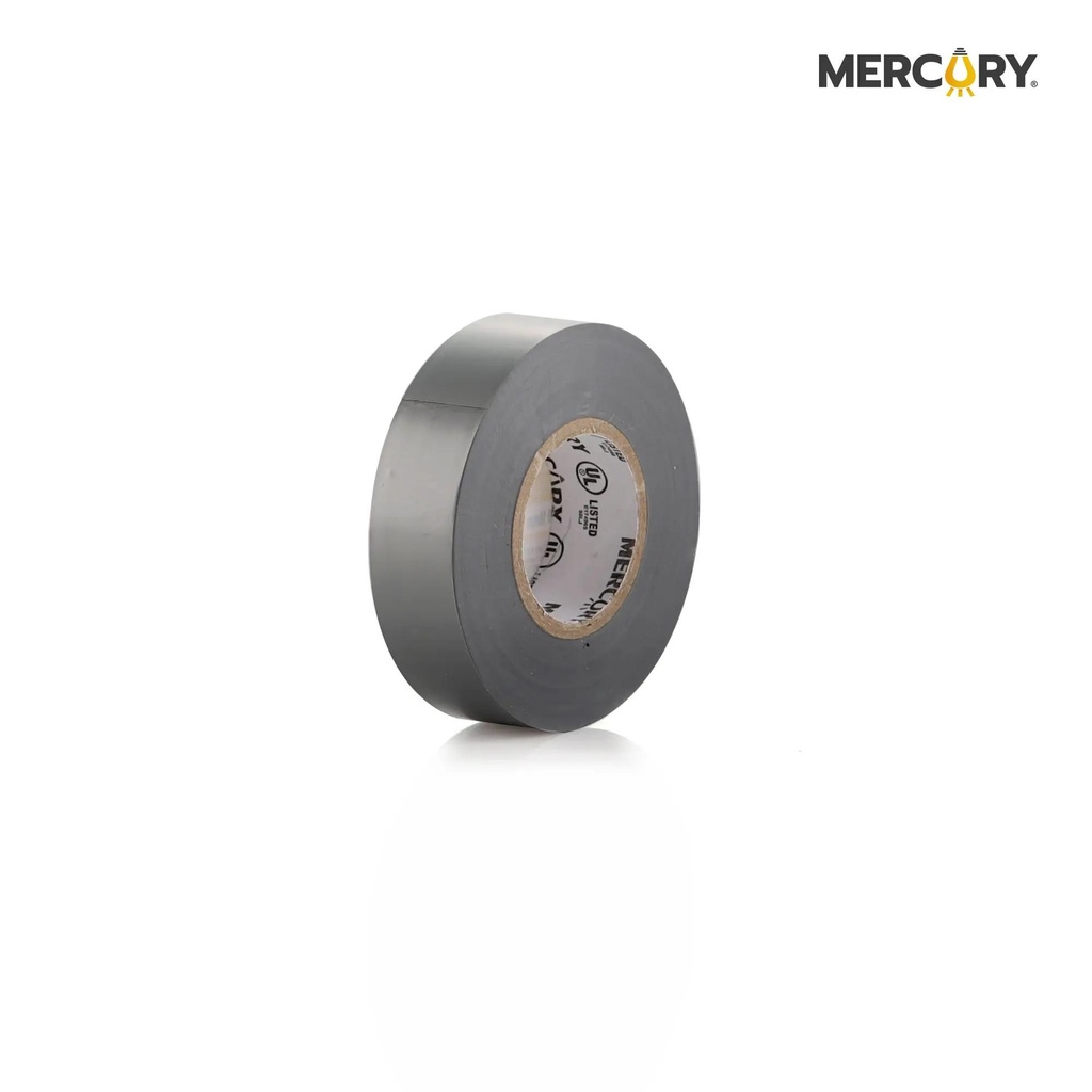 Cinta aislante 15m gris Mercury certificacion ul eca67