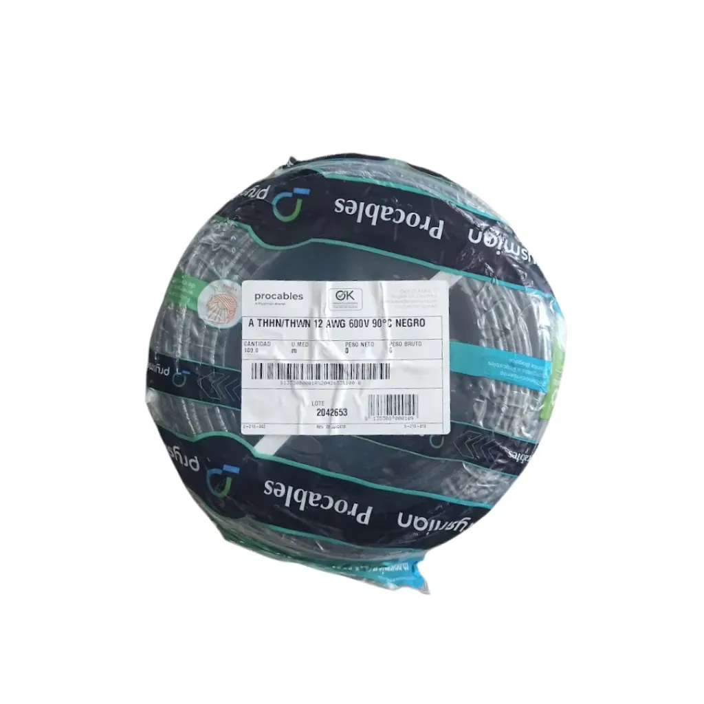 [31353080001R] Alambre Cu 12 Thhn Thwn 90C  Negro Prysmian dle