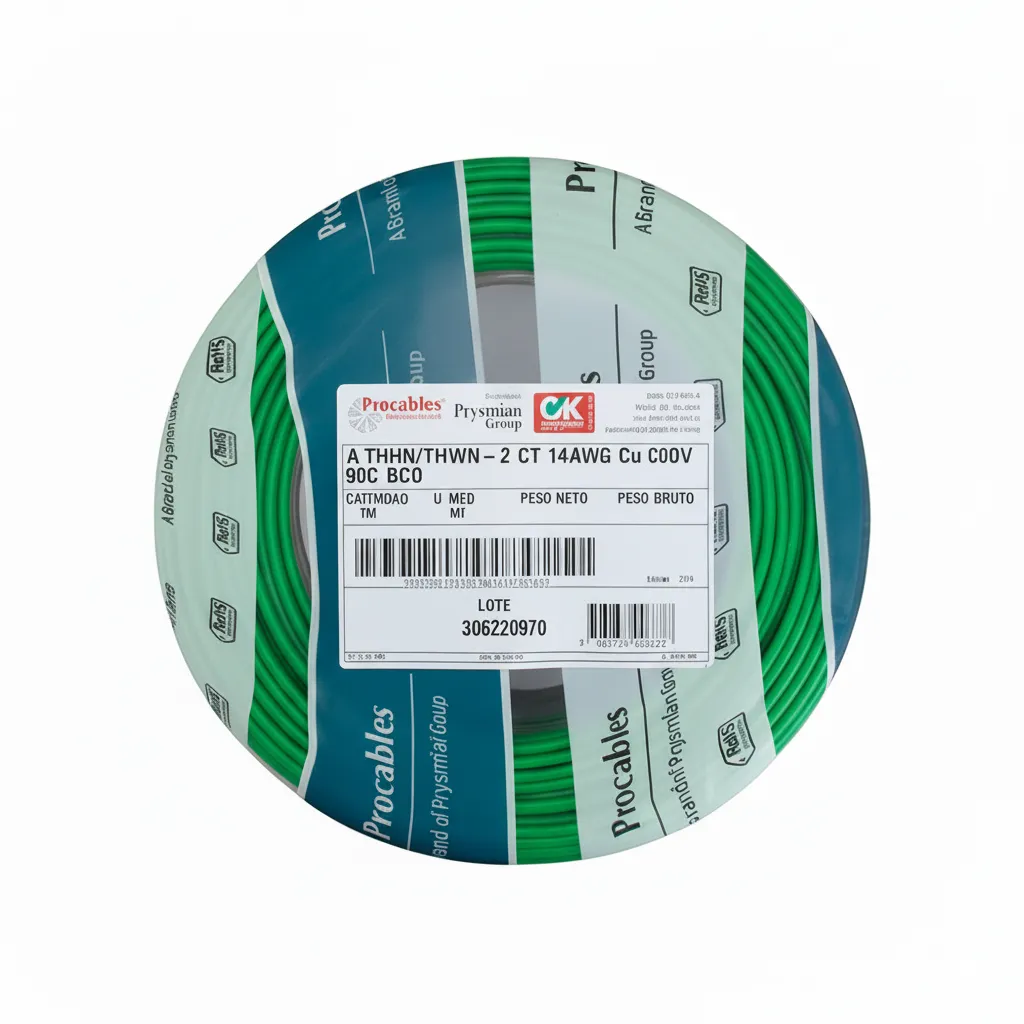 [31353060005R] Alambre Cu 14 THHN THWN 90C Verde - Prysmian DLE