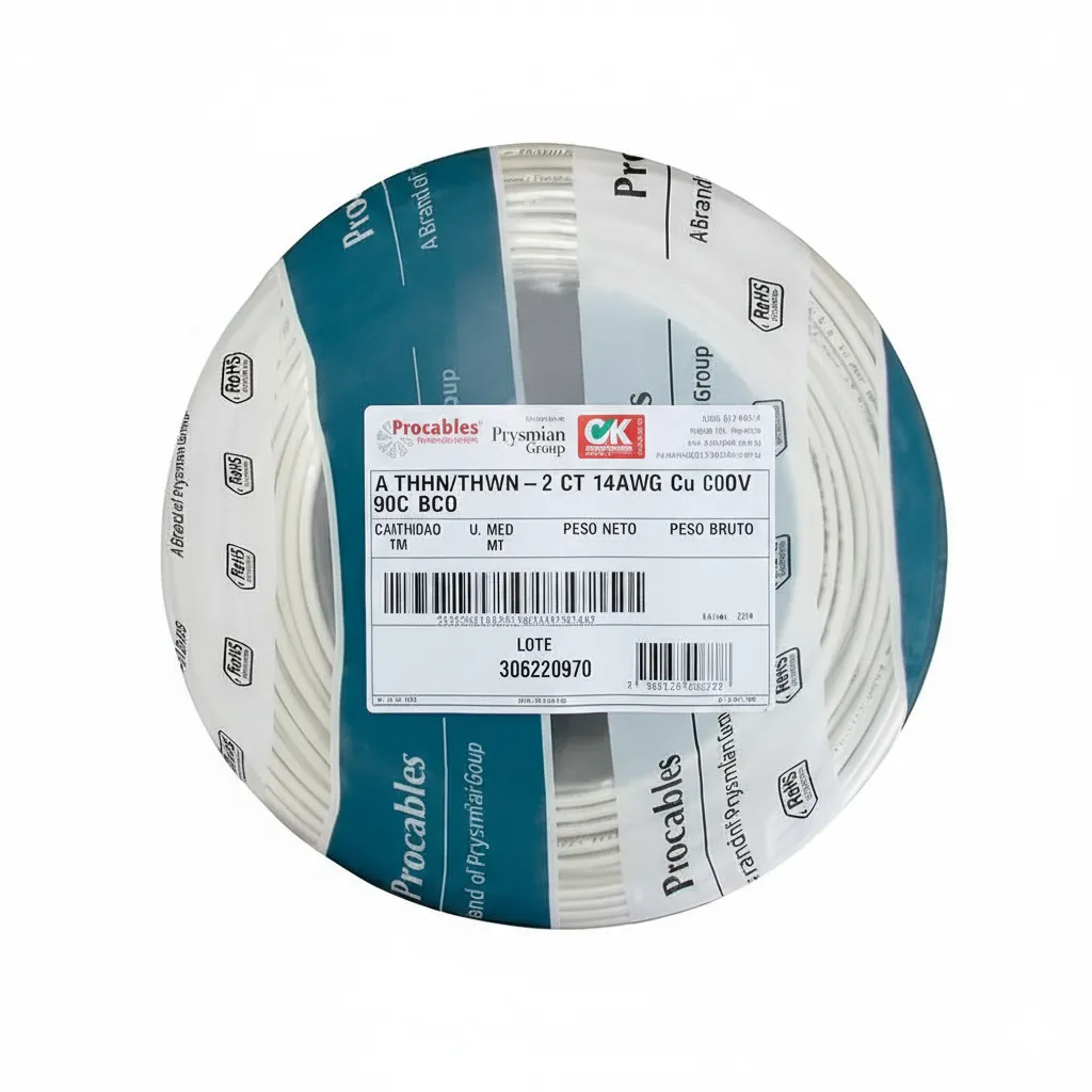 Alambre Cu 14 THHN THWN 90C Blanco - Prysmian DLE