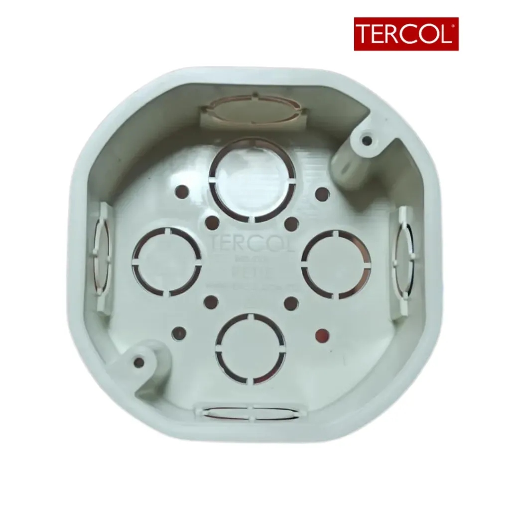[CP-OCTAGONAL] Caja Conduit PVC Octagonal Blanca Tercol DLE
