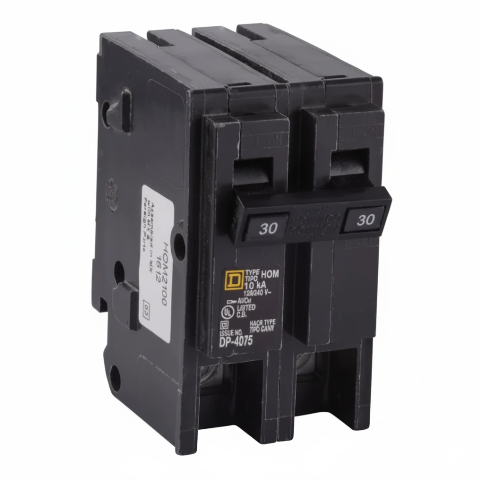 [HOM230] Breaker Bip Enchufable 30A 10KA 120v/240v Negro Schneider DLE