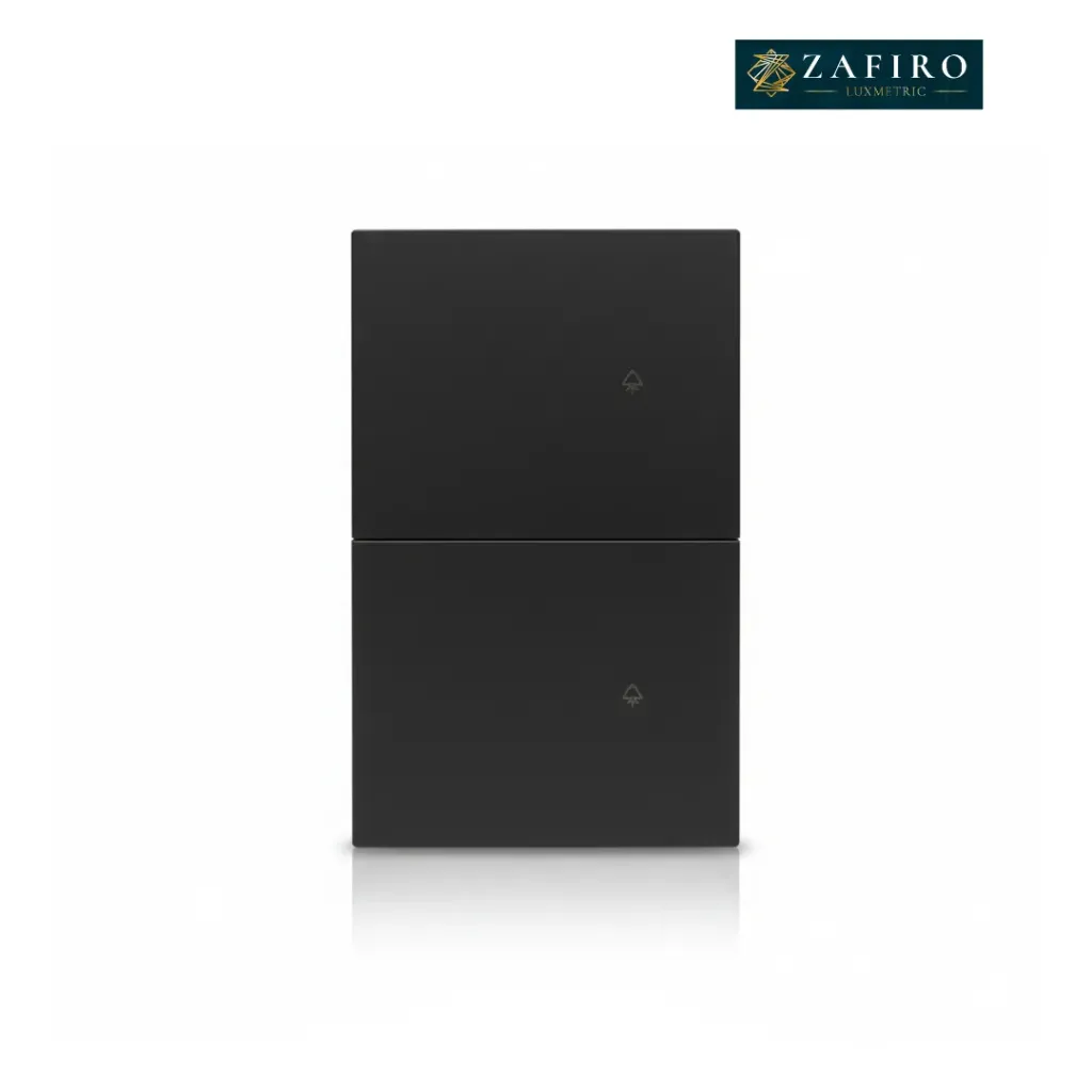 [ZFR666] Interruptor Doble Negro Smart Elegance - Zafiro ZFR666