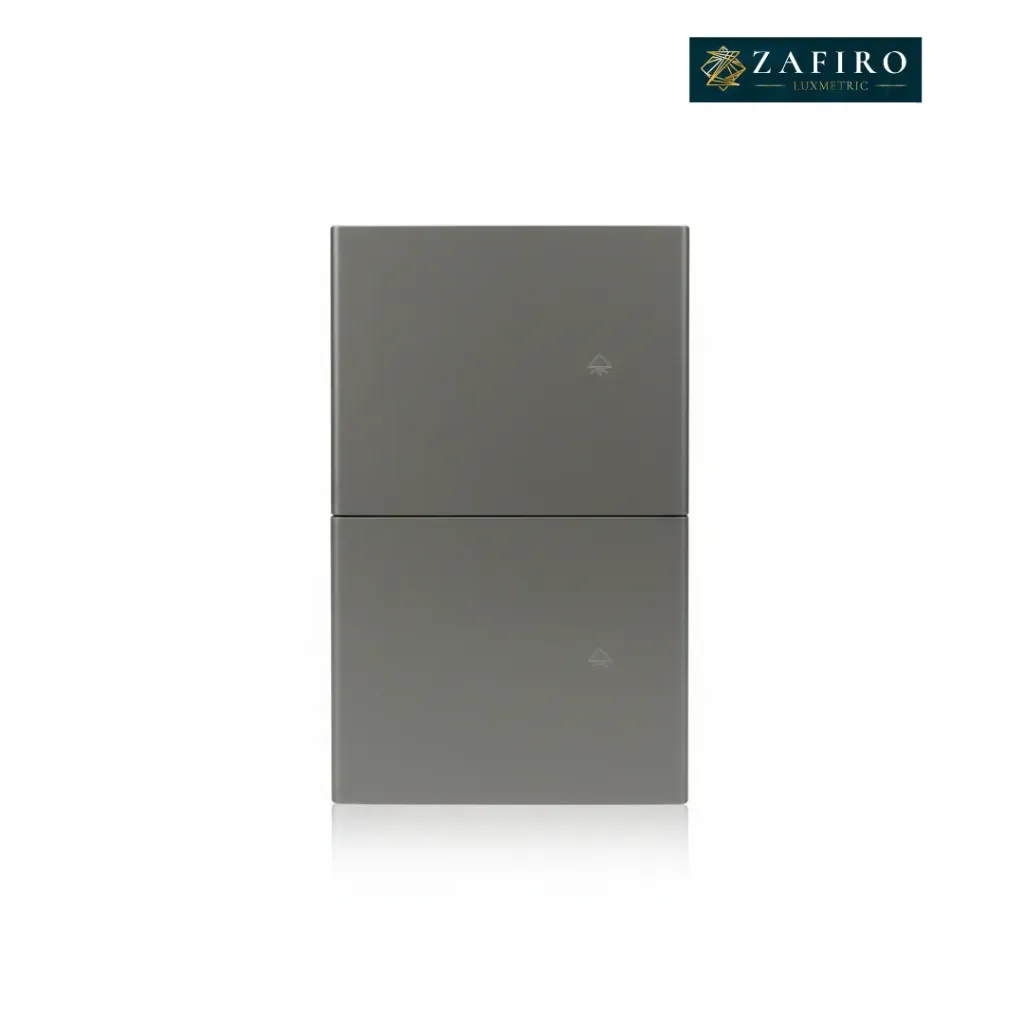 [ZFR672] Interruptor Doble Gris Smart Elegance - Zafiro ZFR672
