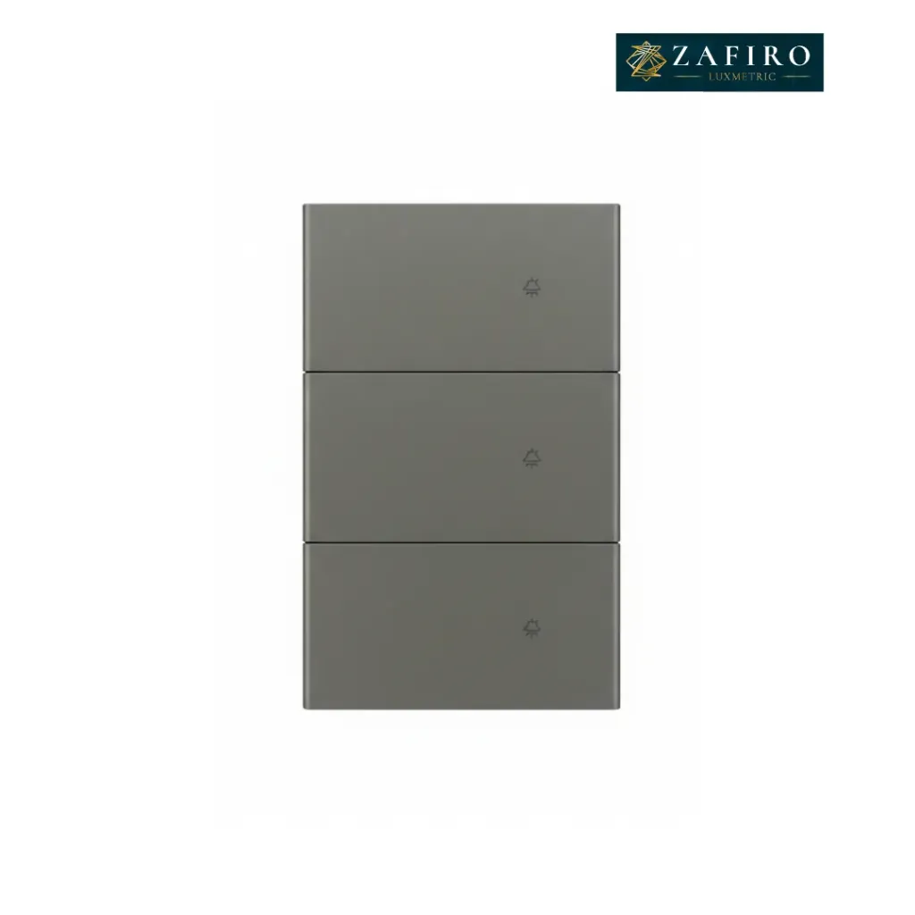 [ZFR673] Interruptor Triple Smart Zafiro Smart Elegance Plateado - ZFR673