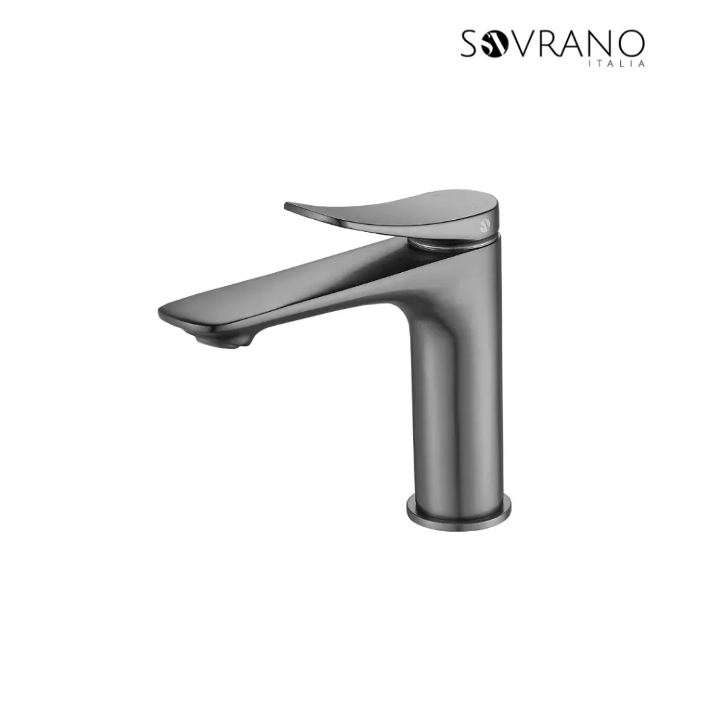 [SVR1069] Grifería Lavamanos Monocontrol Media Volare Gris Concreto - SOVRANO ZVR1069