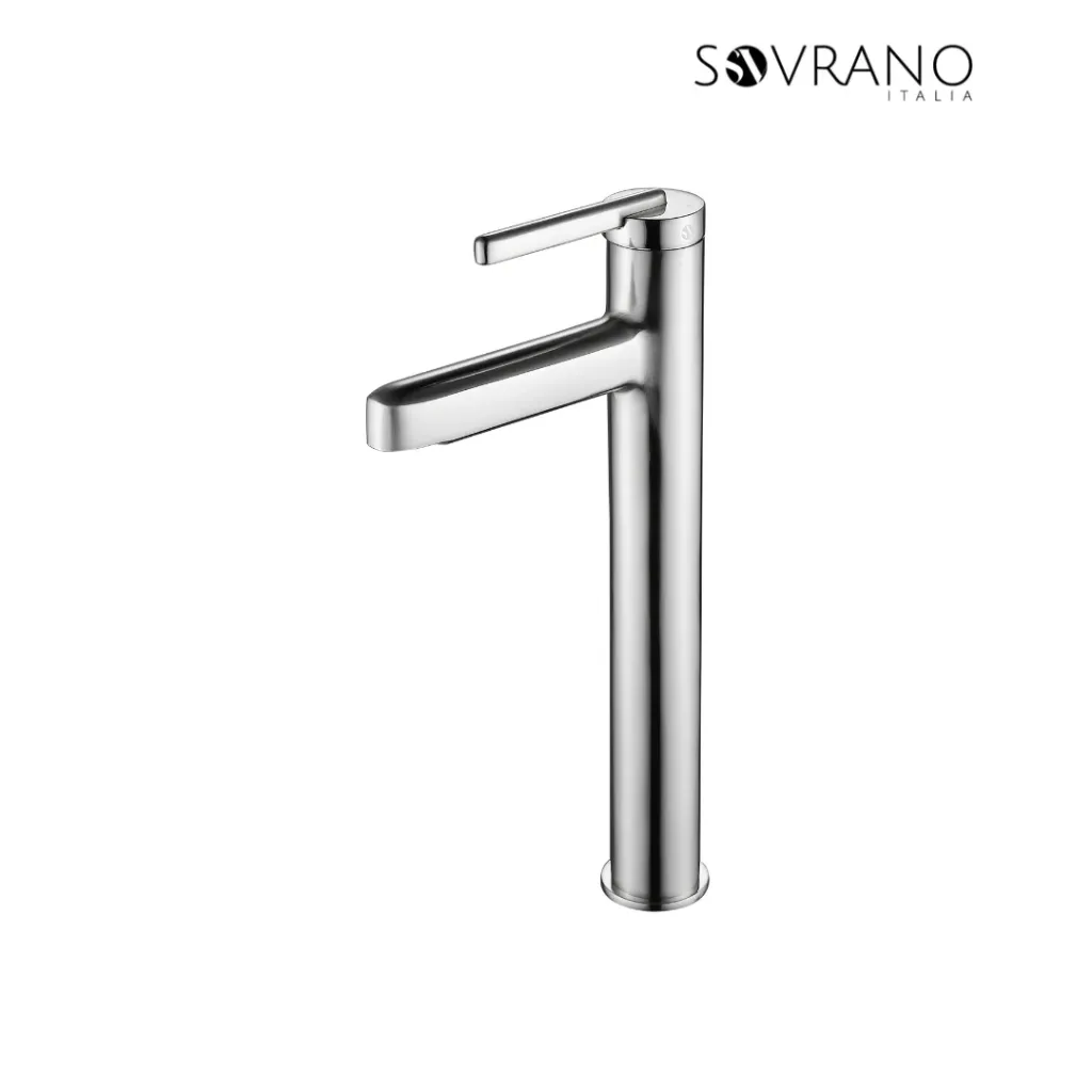 Grifería Lavamanos Monocontrol Alta Sottile Níquel Texturizado - SOVRANO SVR1030