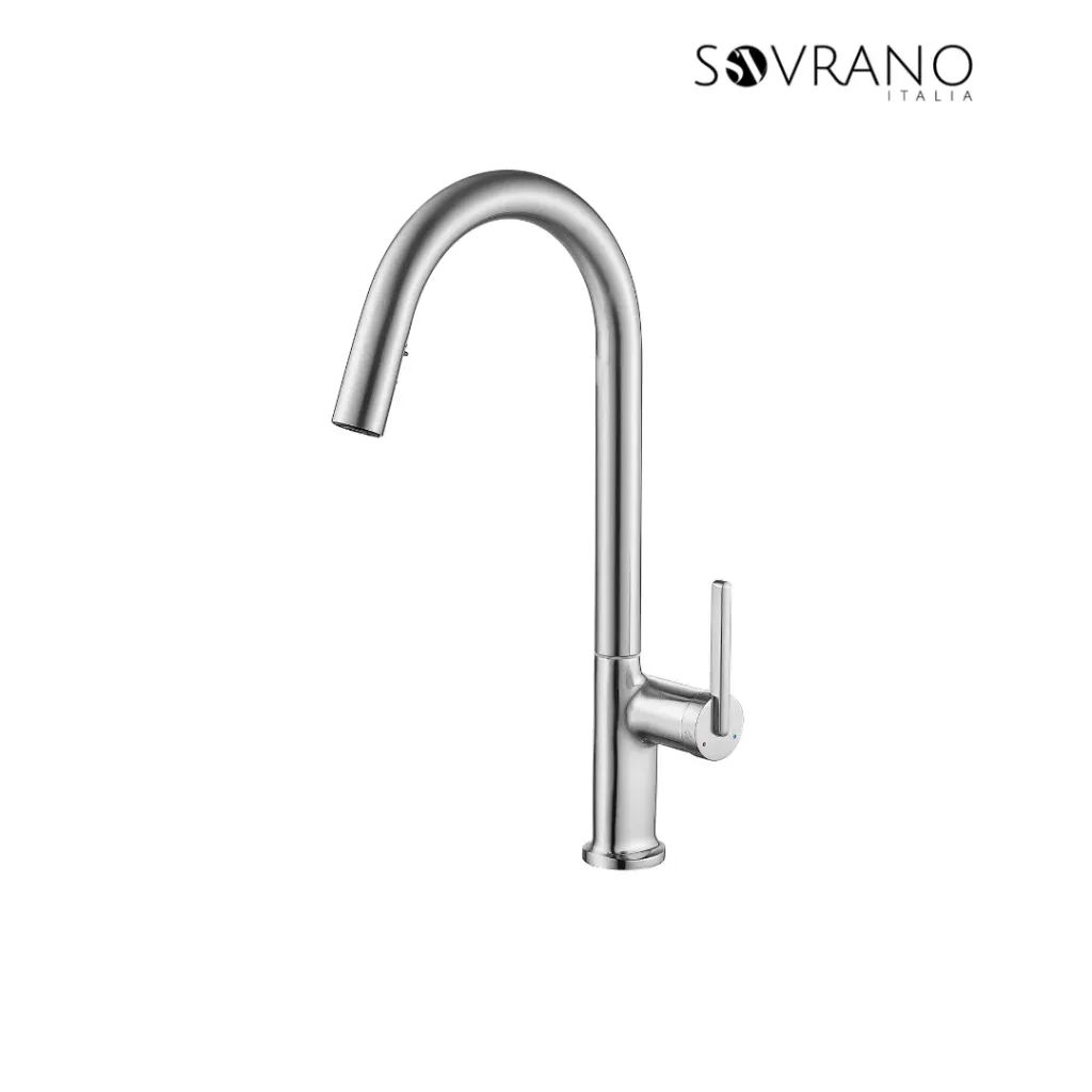Grifería Lavaplatos Monocontrol Sottile Níquel Texturizado - SOVRANO SVR1033