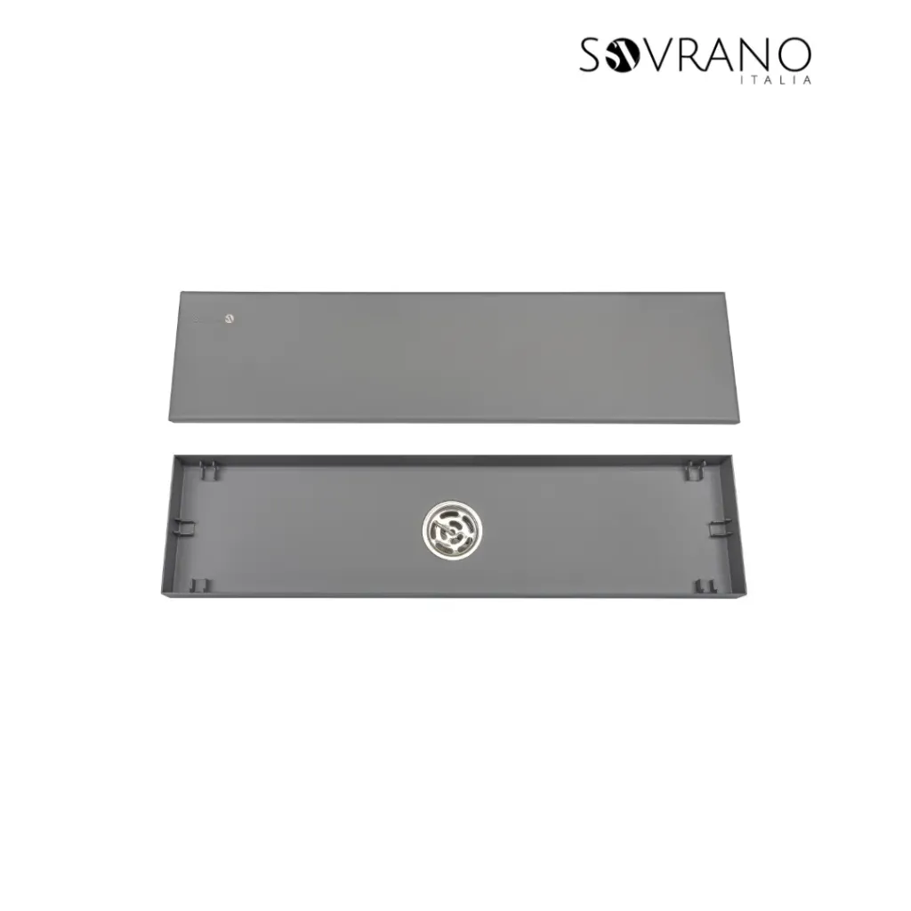 [SVR1100] Rejilla Piso Rectangular 10 X 40 Gris Concreto - SOVRANO SVR1100