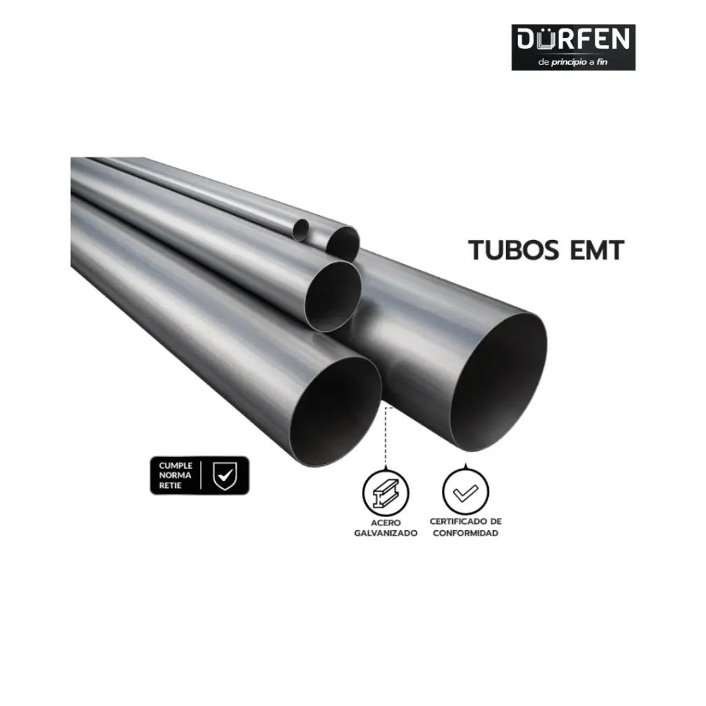 Tubo Emt Durfen 1" Norma RETIE - ZFR374