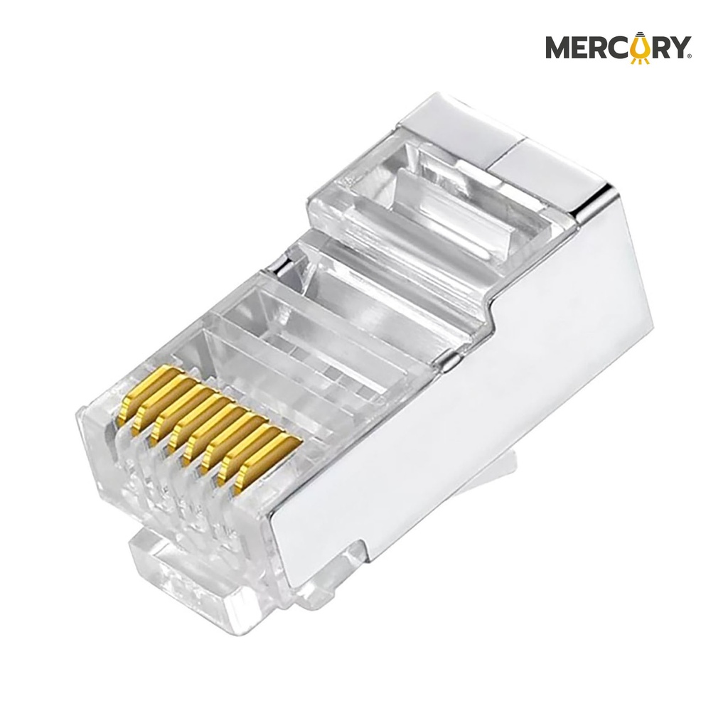 [ECA131] Conector rj45 blindado cat5 Titanium - eca131