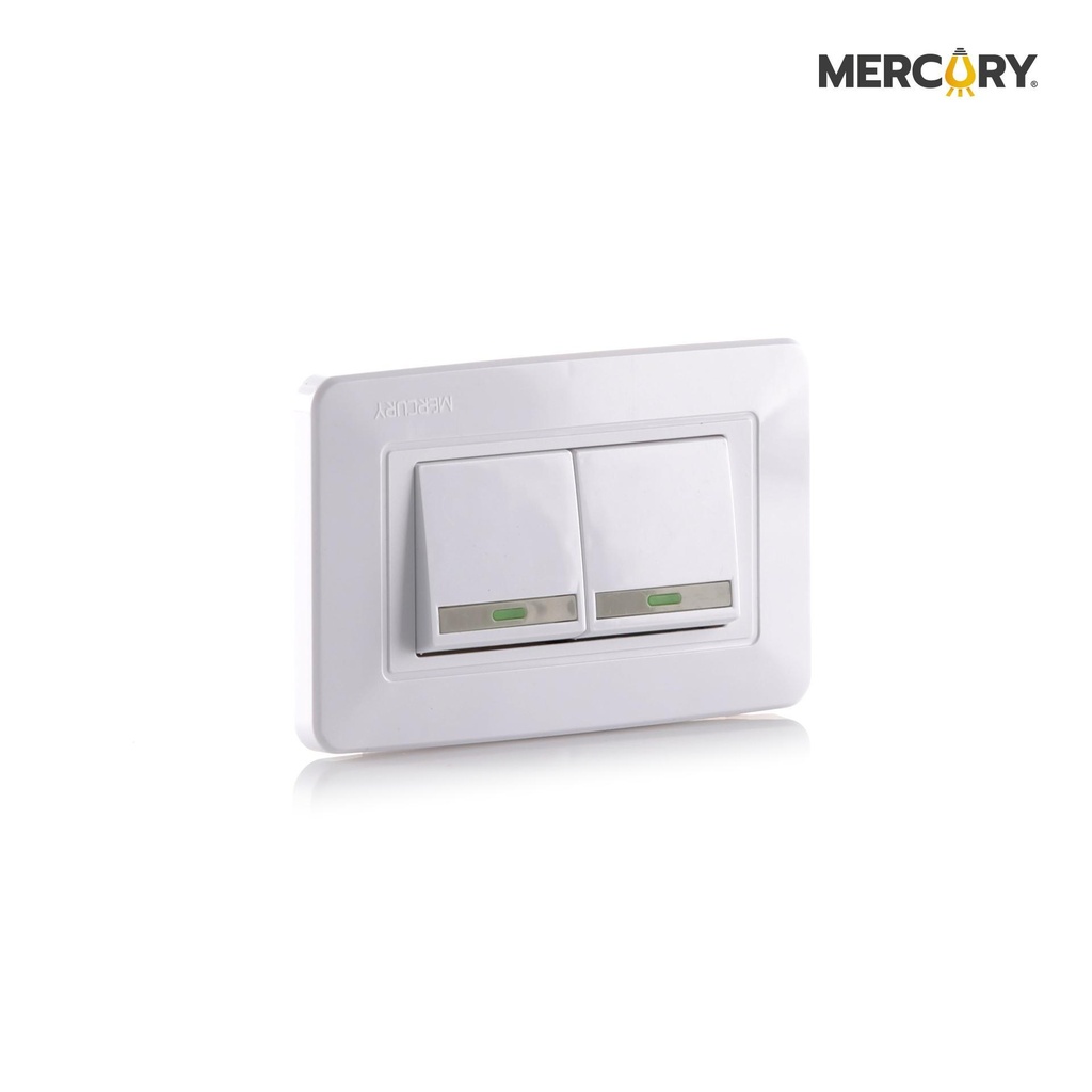 [ETI09] Interruptor doble conmutable Mercury blanco 118z-02 Mercury Promax - eti09