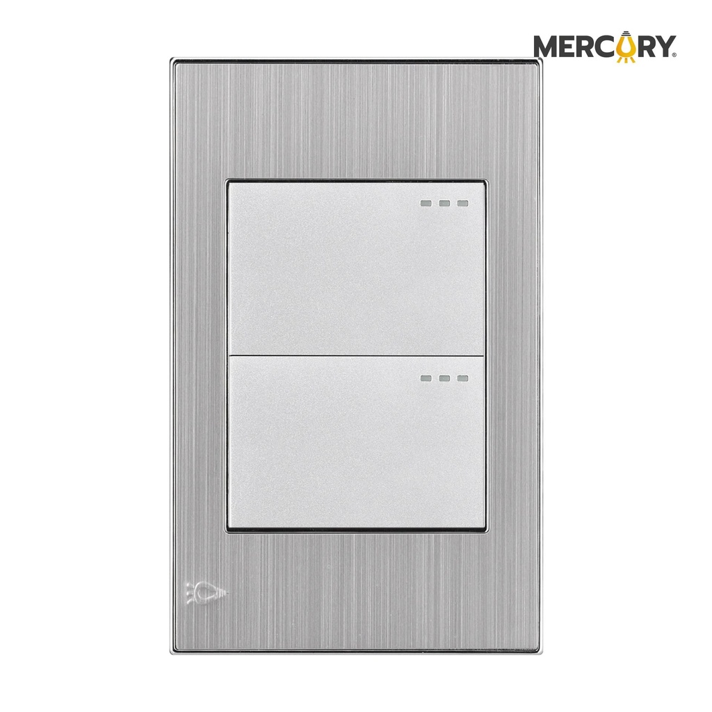 [ETI44] Interruptor Doble Conmutable Stainless - Mercury Promax ETI44