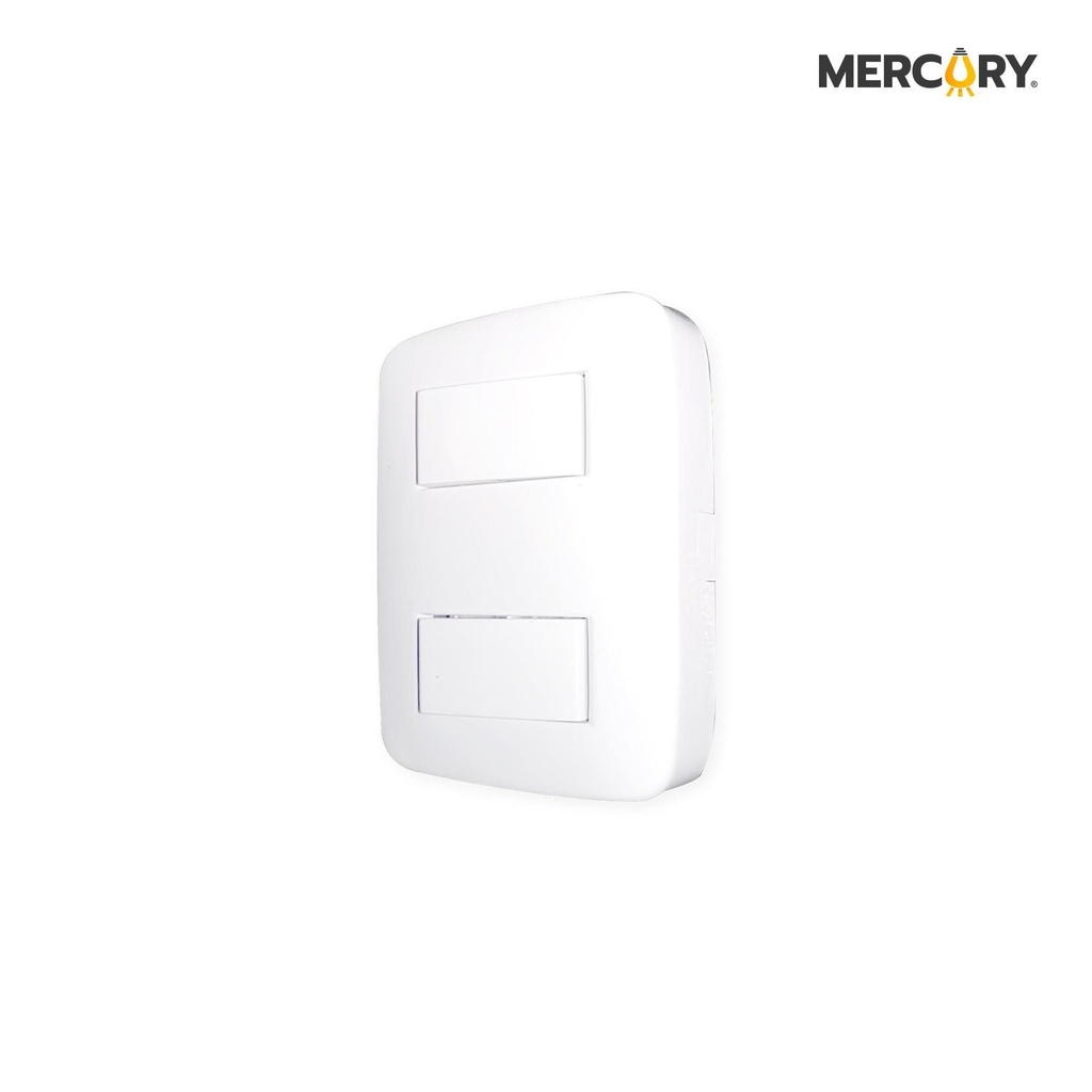 Interruptor doble s-poner basic blanco Mercury Promax - eti82