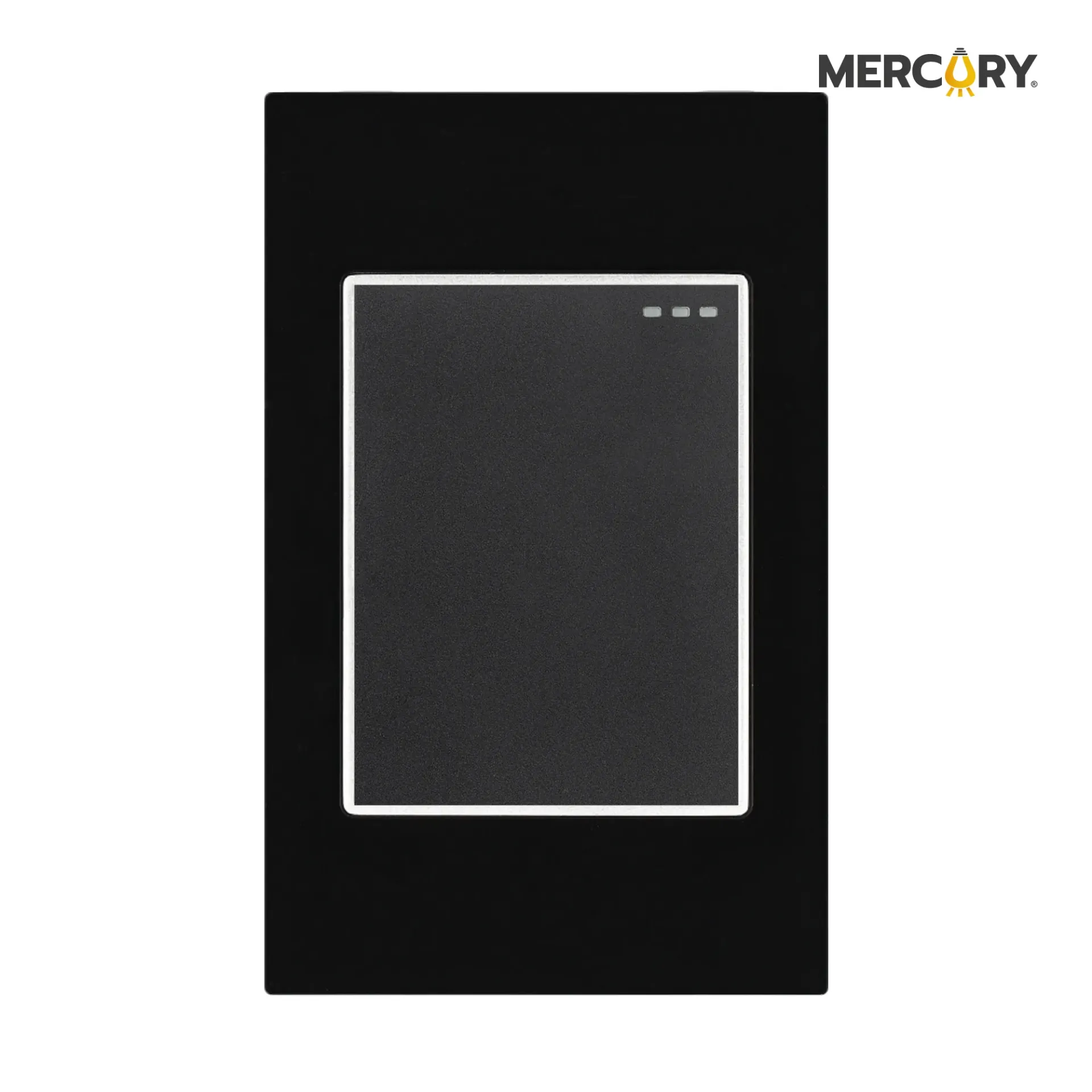 Interruptor Sencillo Conmutable Negro Mirror - Mercury Promax ETI52