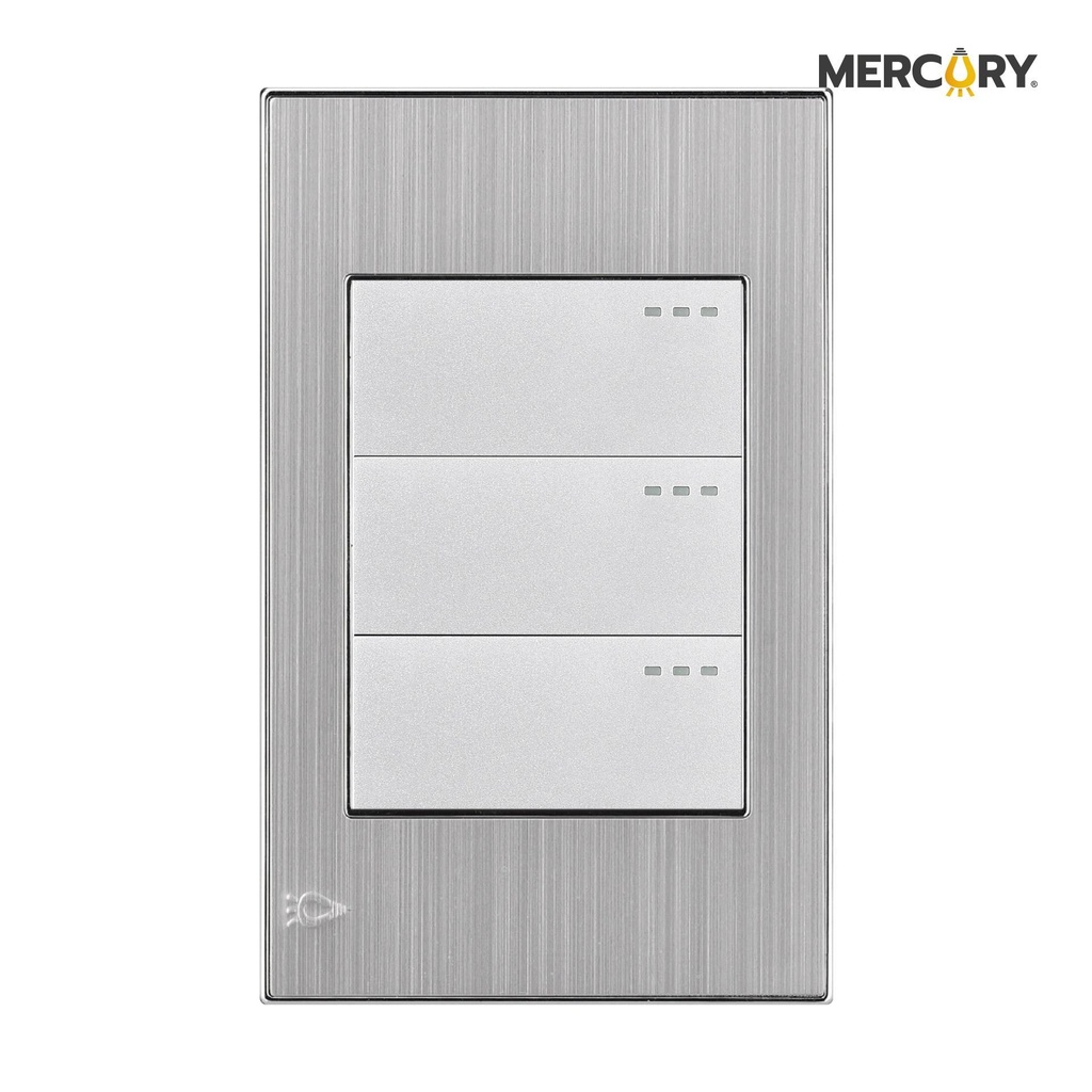 Interruptor Triple Conmutable Stainless - Mercury Promax ETI45