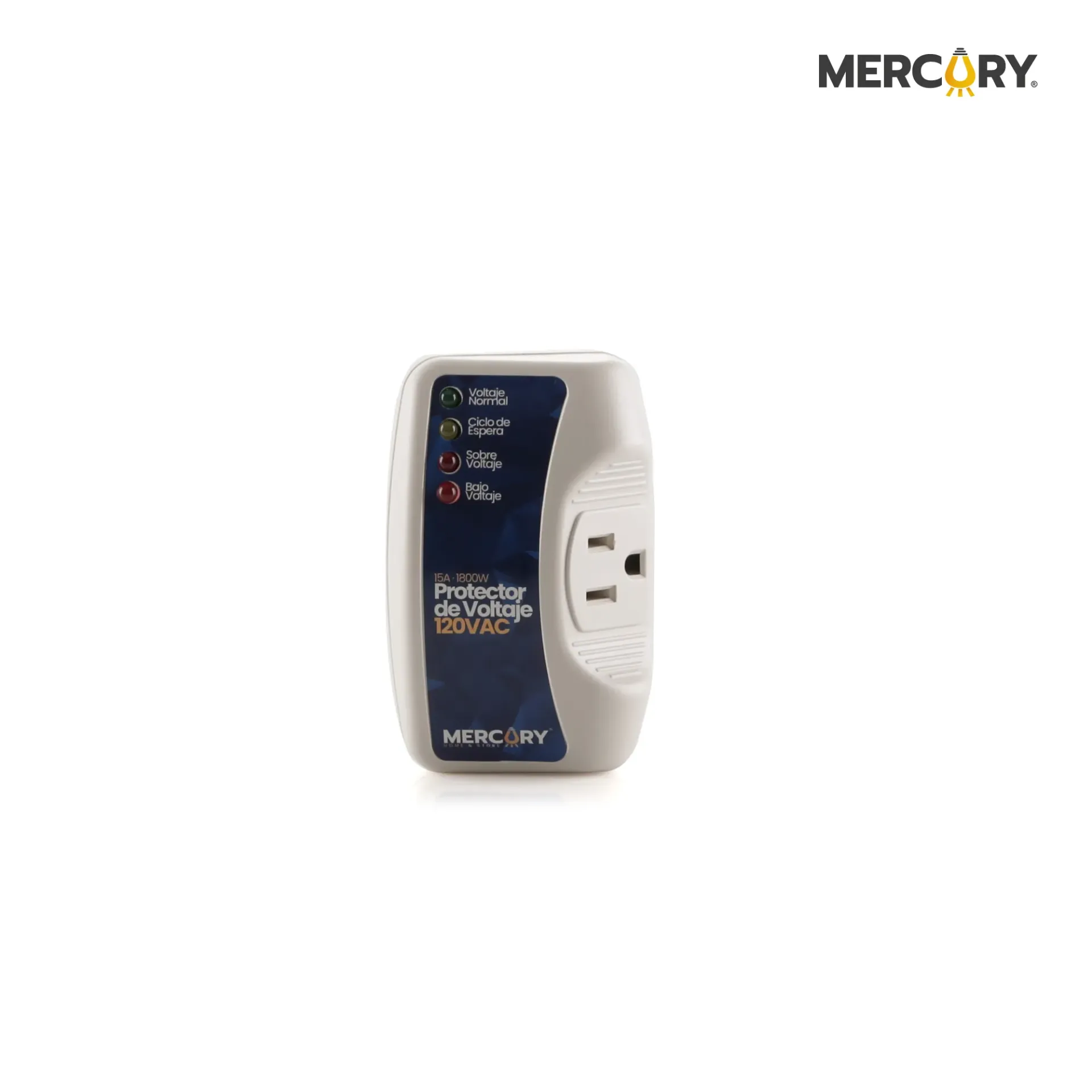 Protector de Voltaje 15A 1800W 120V AC Blíster - Mercury ECA110