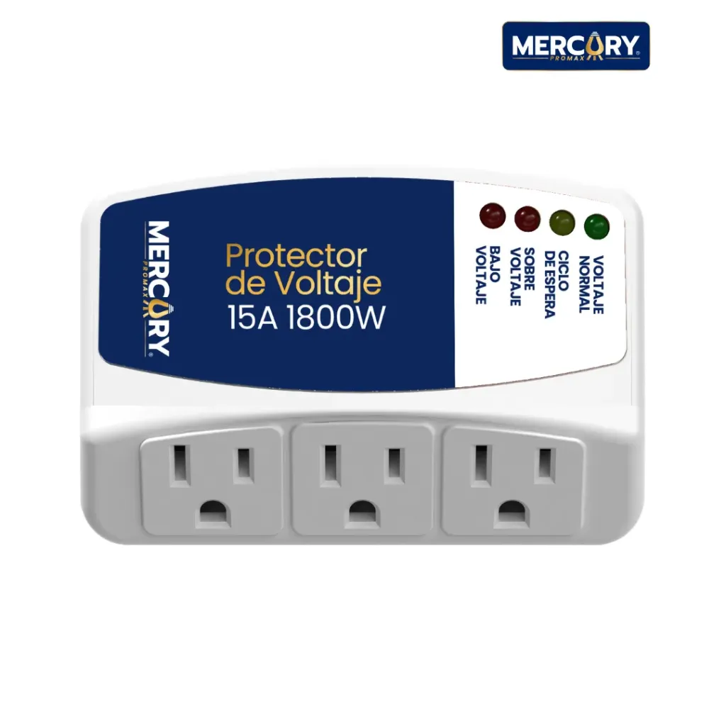 [ECA146] Protector de Voltaje 15A 1800W 120V AC X3 Salidas - Mercury ECA146