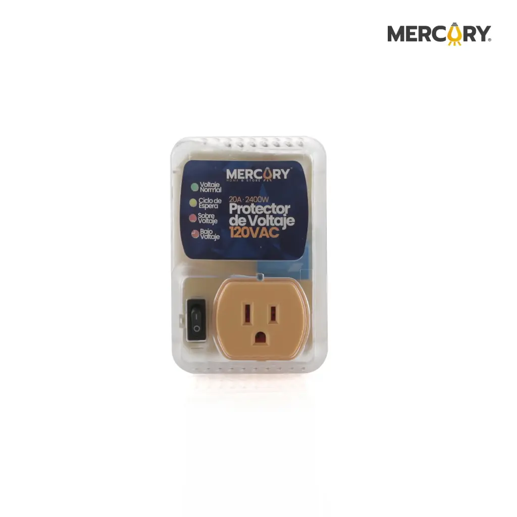 [ECA111] Protector de Voltaje 20A 2400W 120V AC Blíster - Mercury ECA111